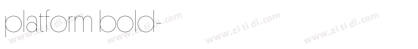 platform bold字体转换